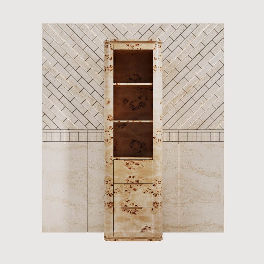 BNR-VGS-B-MZ-GD-1-RS.jpg VEGAS MAZEL Çekmeceli Banyo Rafı - Görsel 1