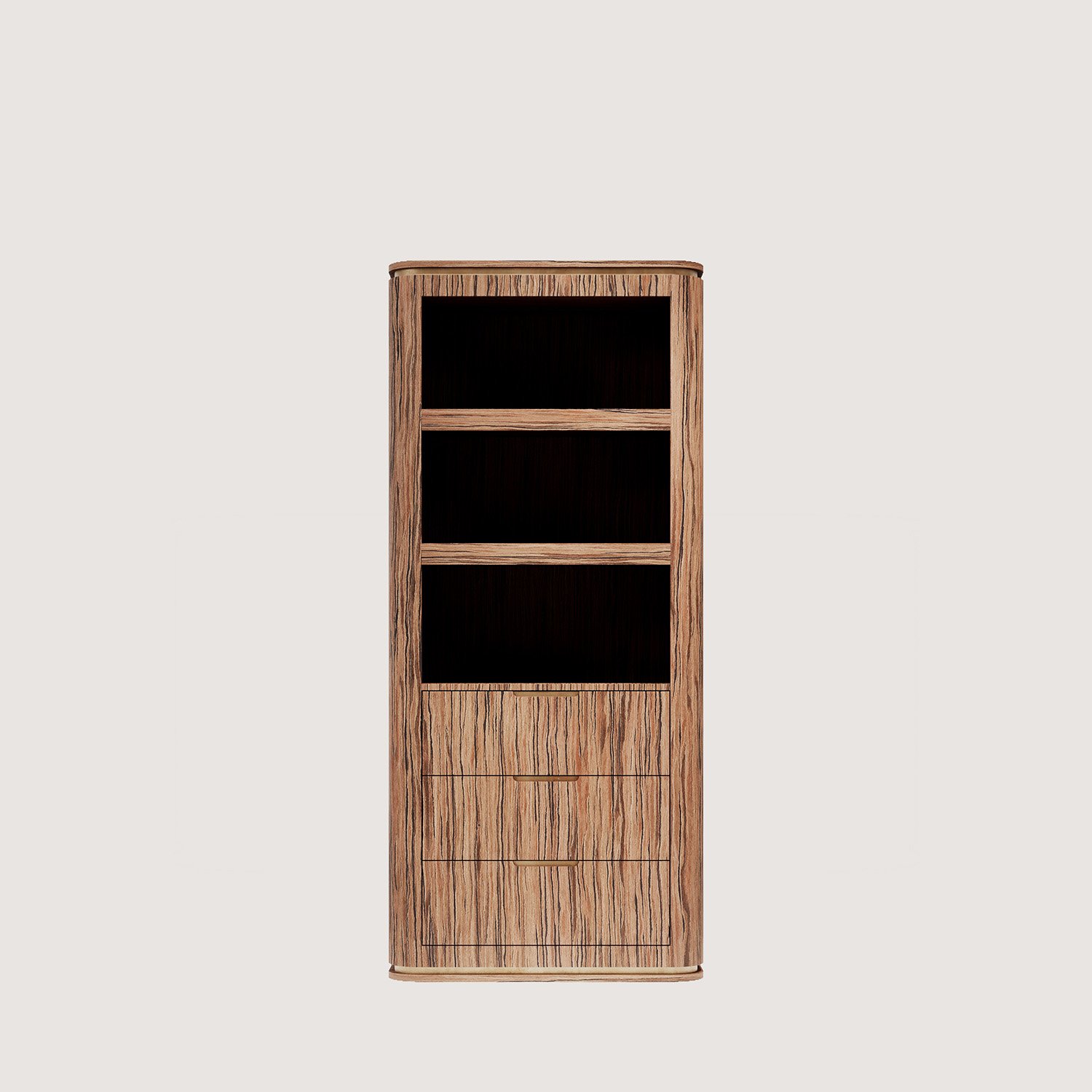 KIT-VGS-F-JC-GD-RS.jpg VEGAS JAPANESE CEDAR Çekmeceli Kitaplık MONO - Görsel 1