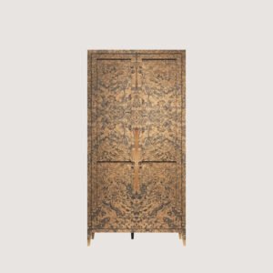 Braggo Furniture ürünü Modern yatak odası için New England serisi Alpi California burl kaplamalı lüks Gardrop iki kapaklı