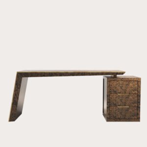 Braggo Furniture ürünü Çalışma odası için New England serisi Alpi California burl kaplamalı lüks Ofis masası