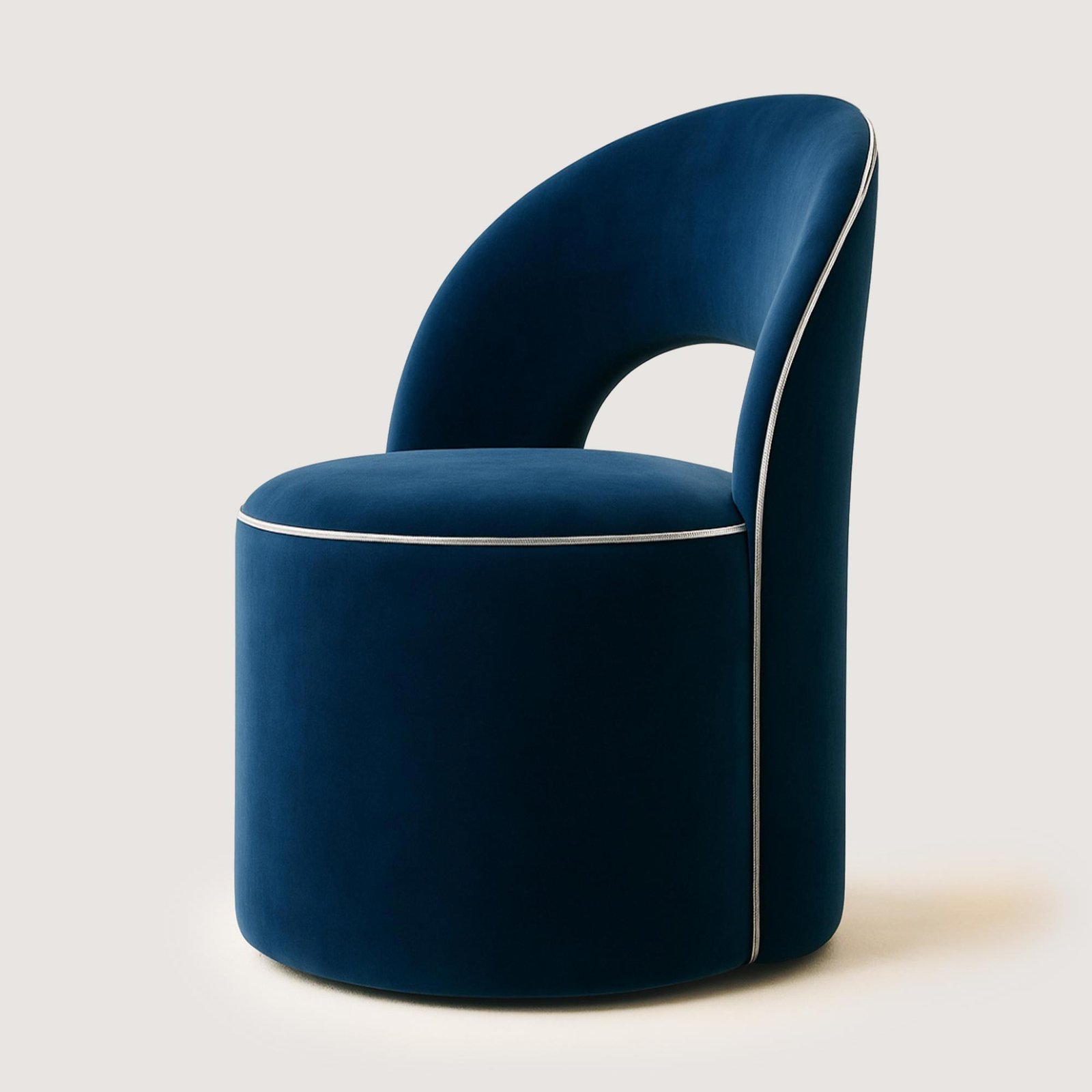 Yemek-Masasi-Sandalyesi-Orba-Round-1-Kadife-Mavi Kadife-Yemek Masası Sandalyesi - Görsel 1