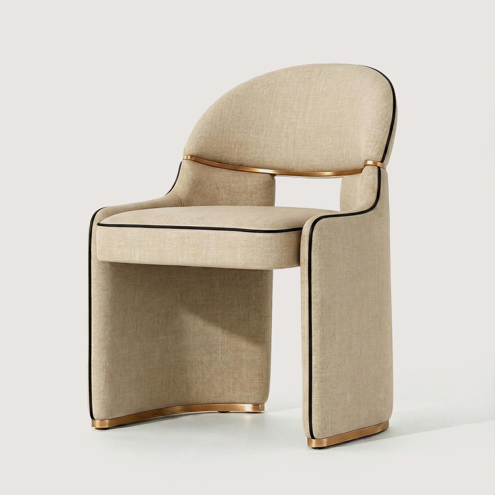 Yemek-Masasi-Sandalyesi-Valenza-1-Keten-Bej Kumaş-Yemek Masası Sandalyesi - Görsel 1